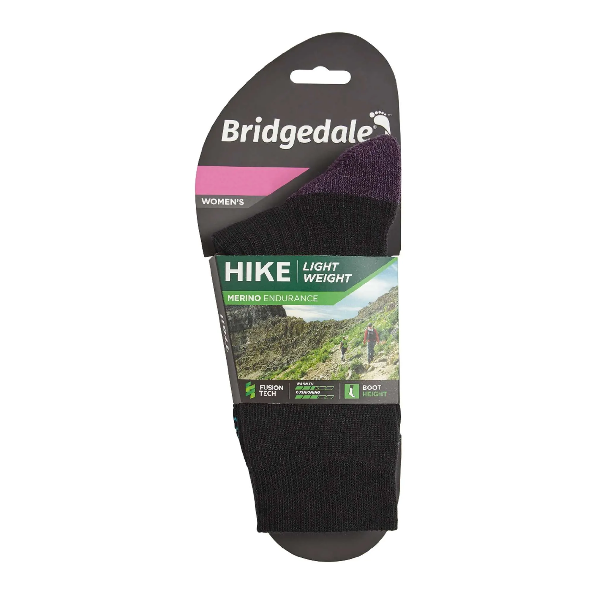 1 Pack Ladies Hiking Lightweight Merino Wool Boot Socks
