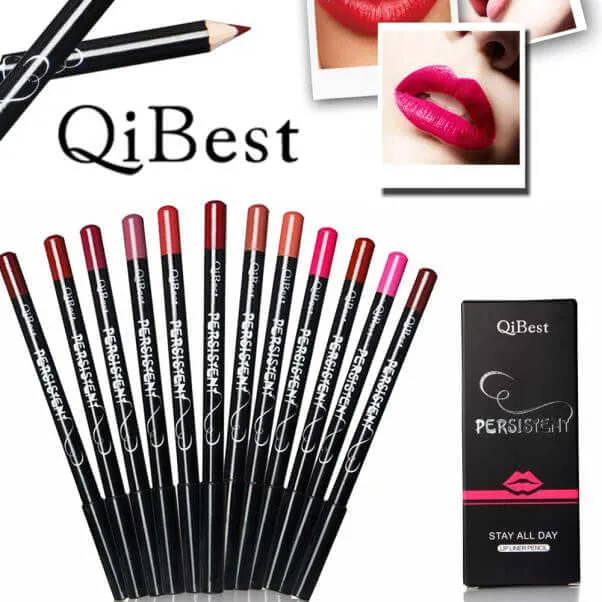 12pcs/Set Waterproof Lip Liner Pencil Long Lasting