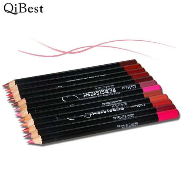 12pcs/Set Waterproof Lip Liner Pencil Long Lasting