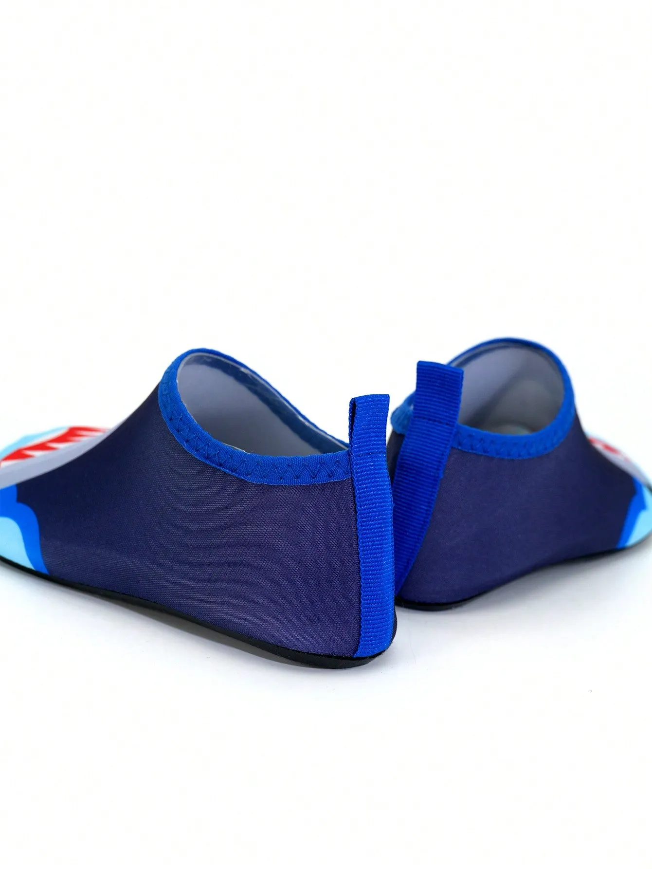 1pair Boys' Blue Rubber Anti-Slip Water Shoes FD