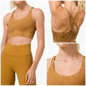 4. Lululemon Energy Bra Long Line *Med. Support- Ice Wash Spiced Bronze/ Size 4