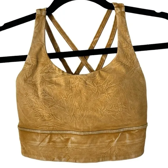 4. Lululemon Energy Bra Long Line *Med. Support- Ice Wash Spiced Bronze/ Size 4