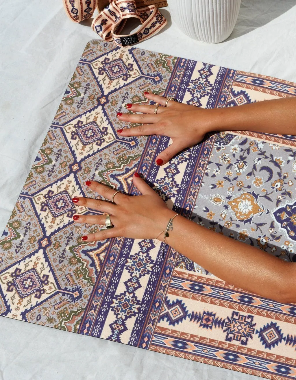 4 mm Desert Sand Yoga Mat   Strap