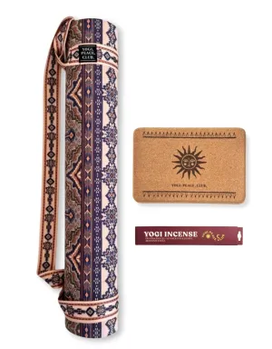 4 mm Yoga Pack - Desert Sand  Yoga Mat   Block   Strap   Incense