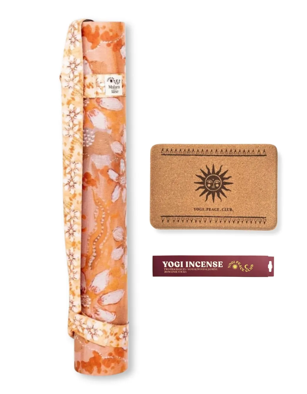 4 mm Yoga Pack - Malara x YPC Yoga Mat   Block   Strap   Incense