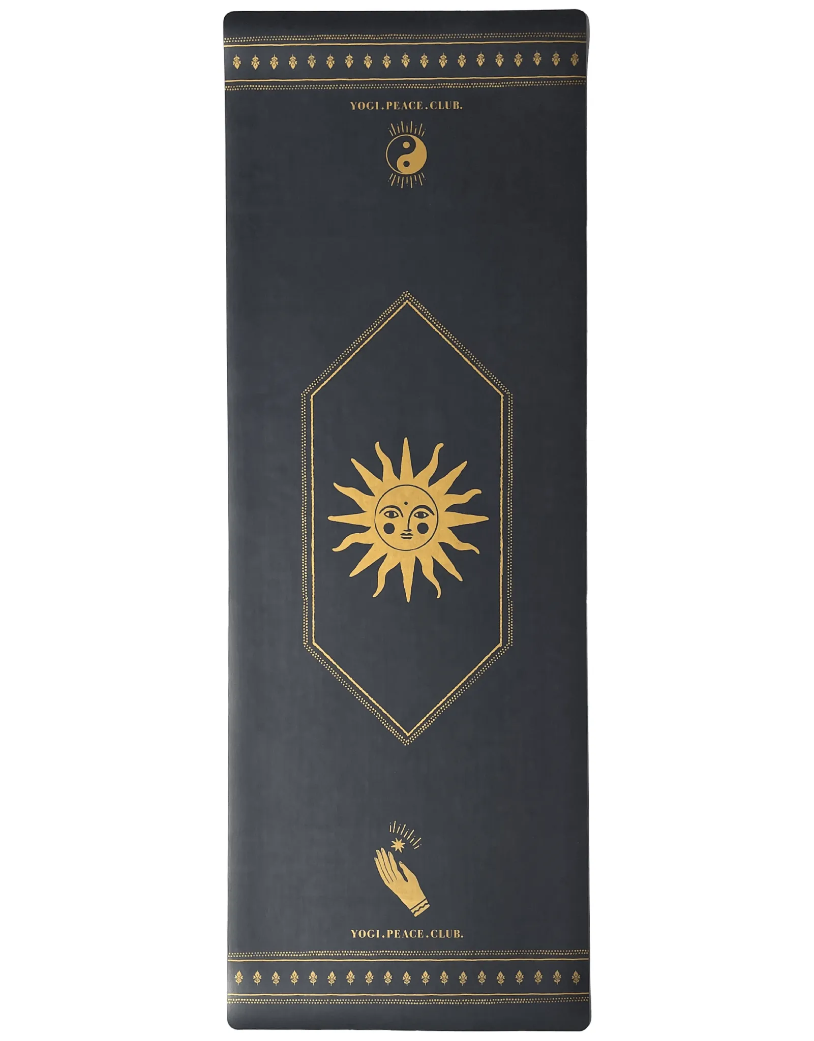 5 mm Deluxe Black   GOLD Yoga Mat   Strap