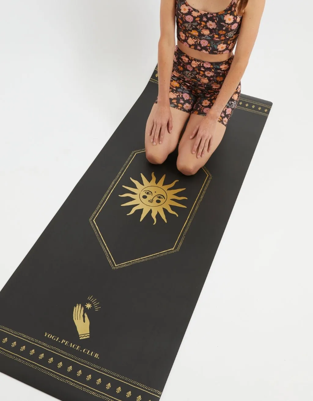 5 mm Deluxe Black   GOLD Yoga Mat   Strap