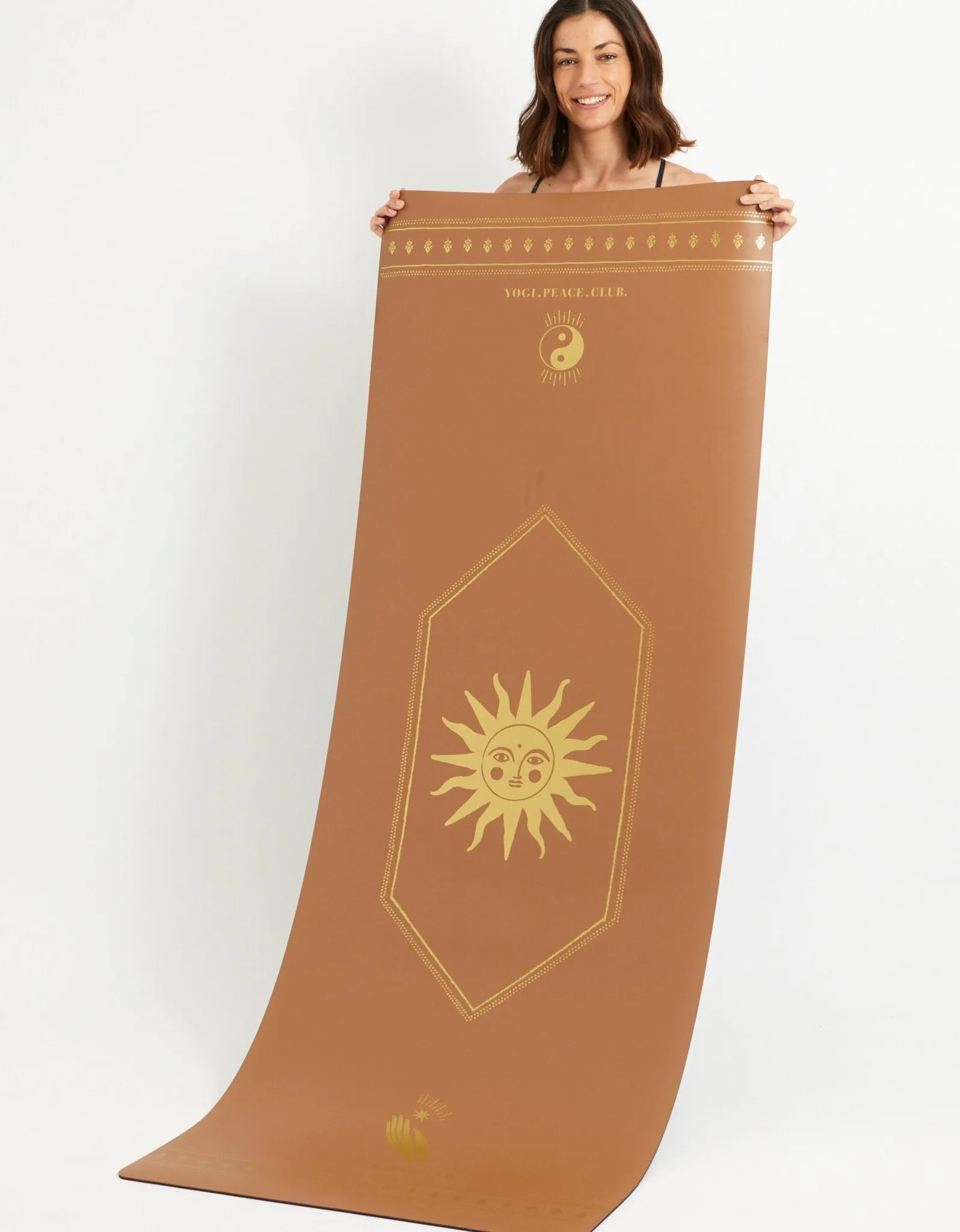 5 mm Deluxe Spice   GOLD Yoga Mat   Strap