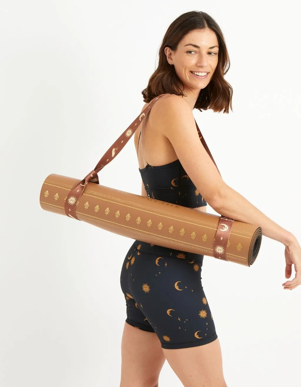 5 mm Deluxe Spice   GOLD Yoga Mat   Strap