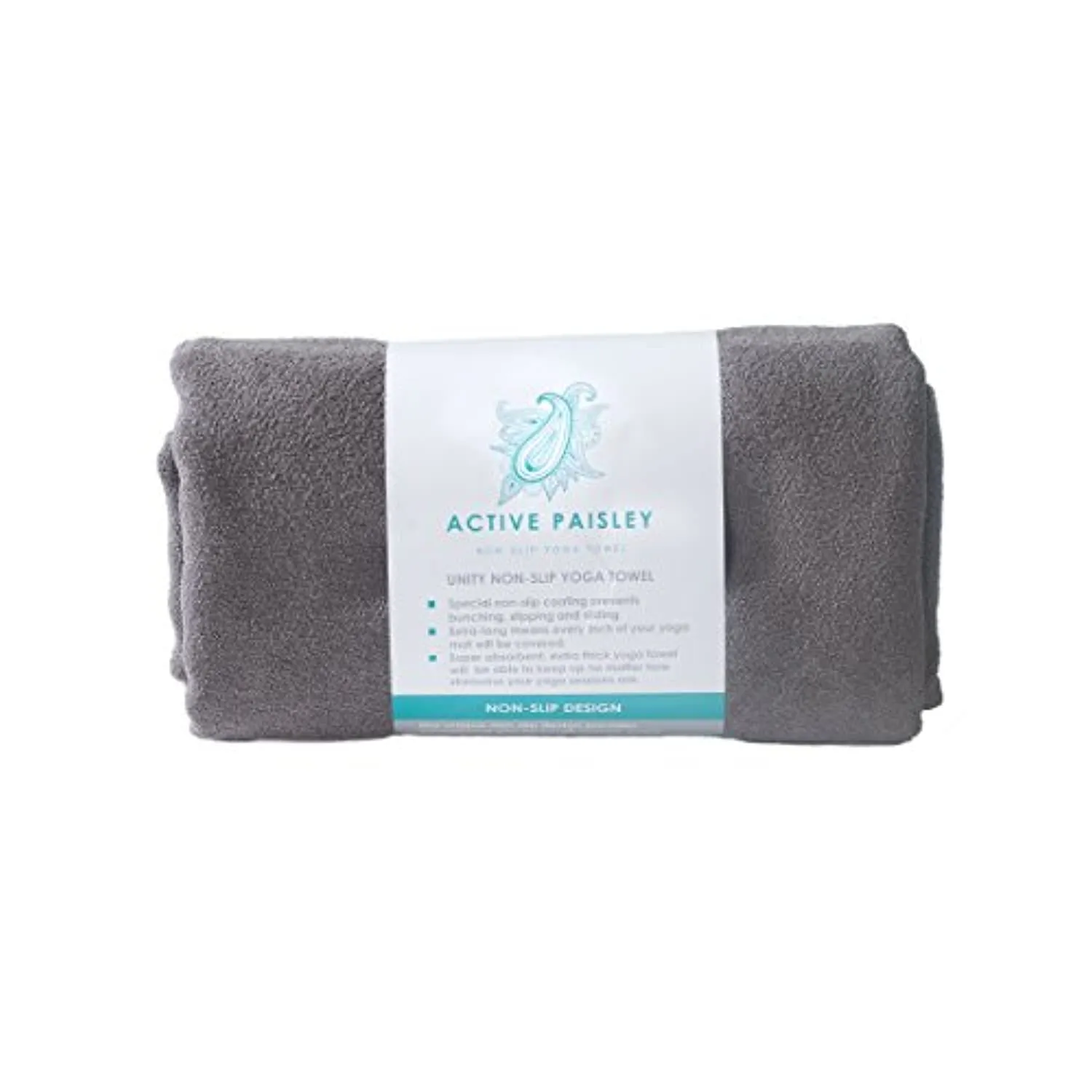 Active Paisley - Toalla de yoga (microfibra, antideslizante, 72.0 x 24.0 in)