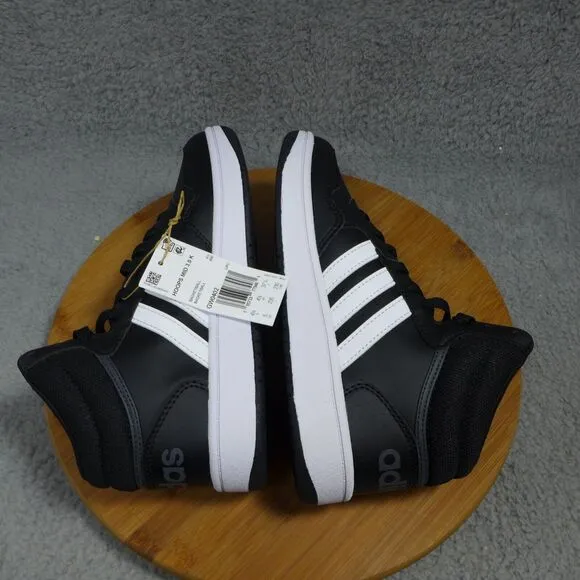 Adidas Hoops Mid 3.0 K Black and White Sneakers Kids Size 5Y GW0402 Shoes