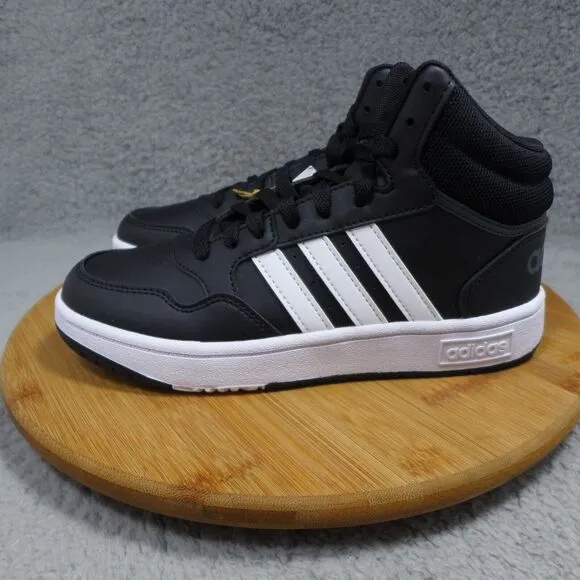 Adidas Hoops Mid 3.0 K Black and White Sneakers Kids Size 5Y GW0402 Shoes