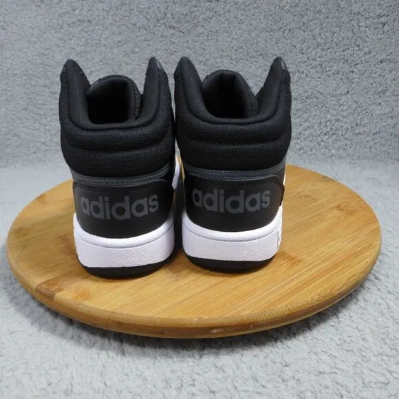 Adidas Hoops Mid 3.0 K Black and White Sneakers Kids Size 5Y GW0402 Shoes