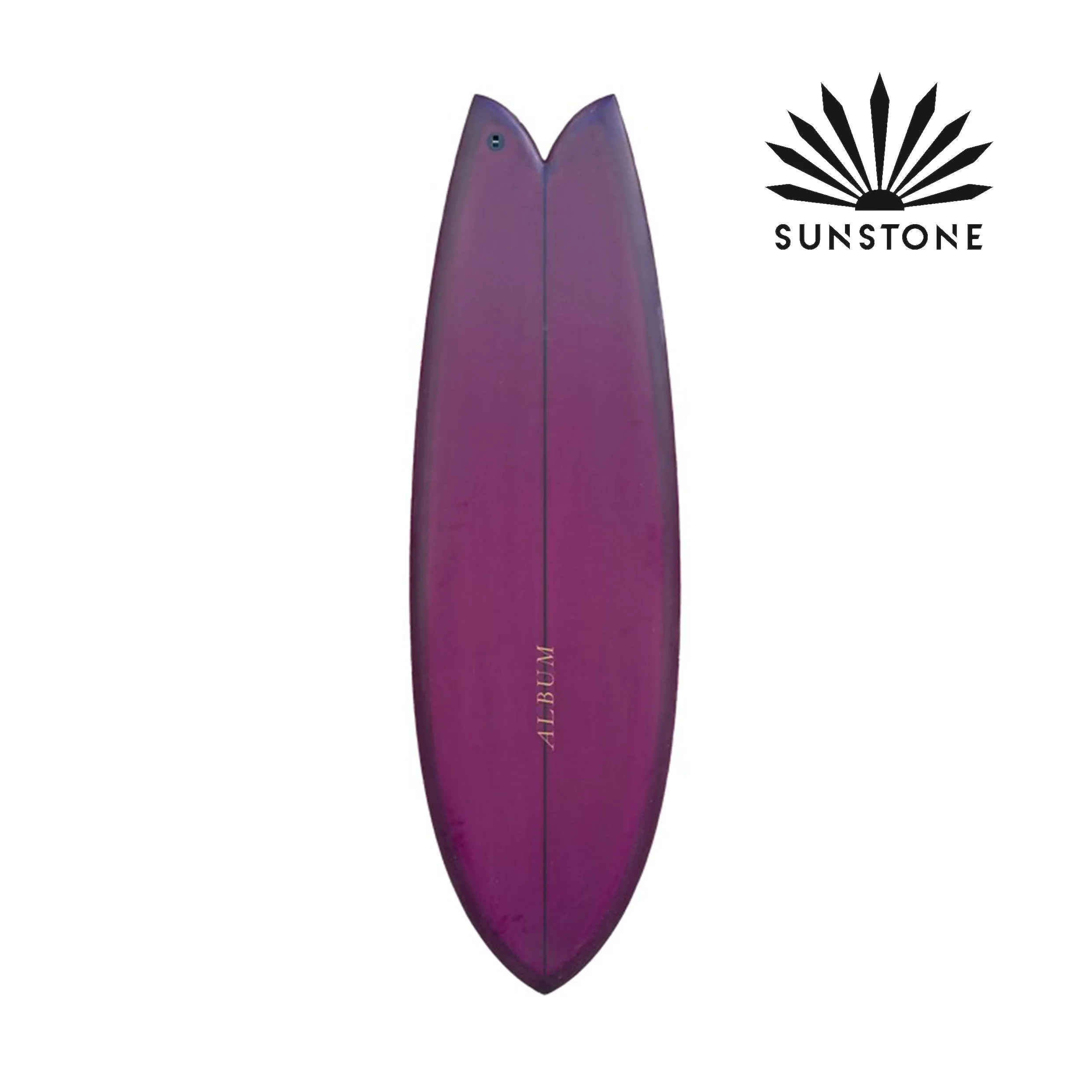 ALBUM SUNSTONE 5'6 BURGANDY TINT PU SURFBOARD