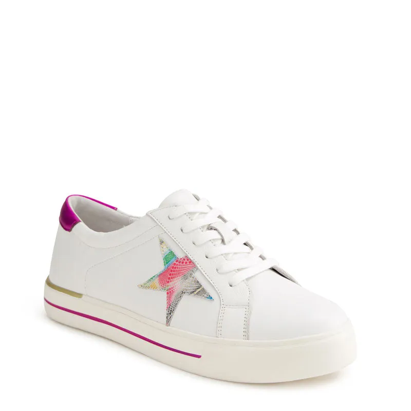 ALYSIA W - WHITE-MULTI DOT MULTI LEATHER