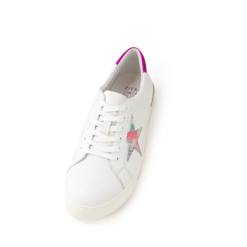 ALYSIA W - WHITE-MULTI DOT MULTI LEATHER