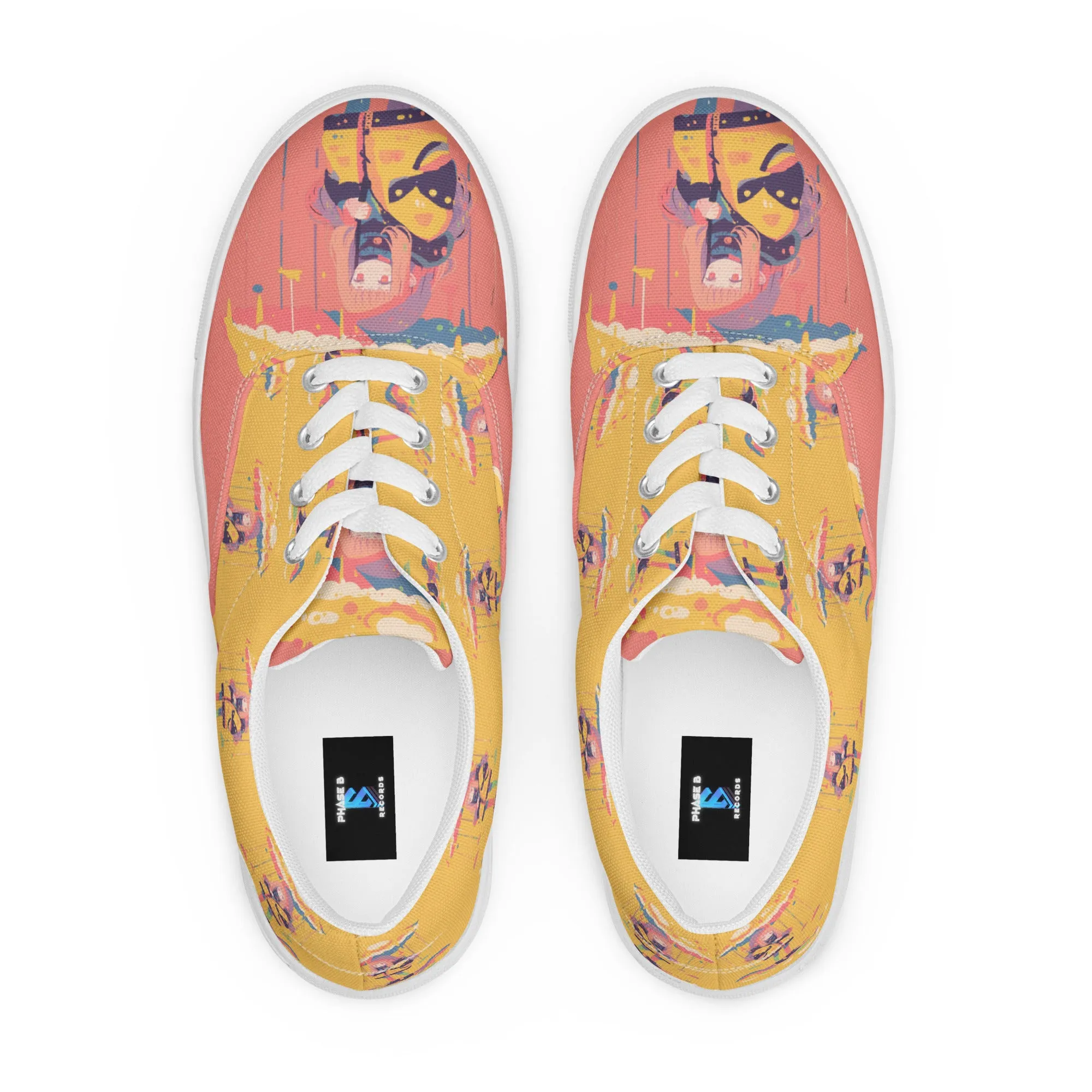 Anime Rain Girl Women’s lace-up canvas shoes