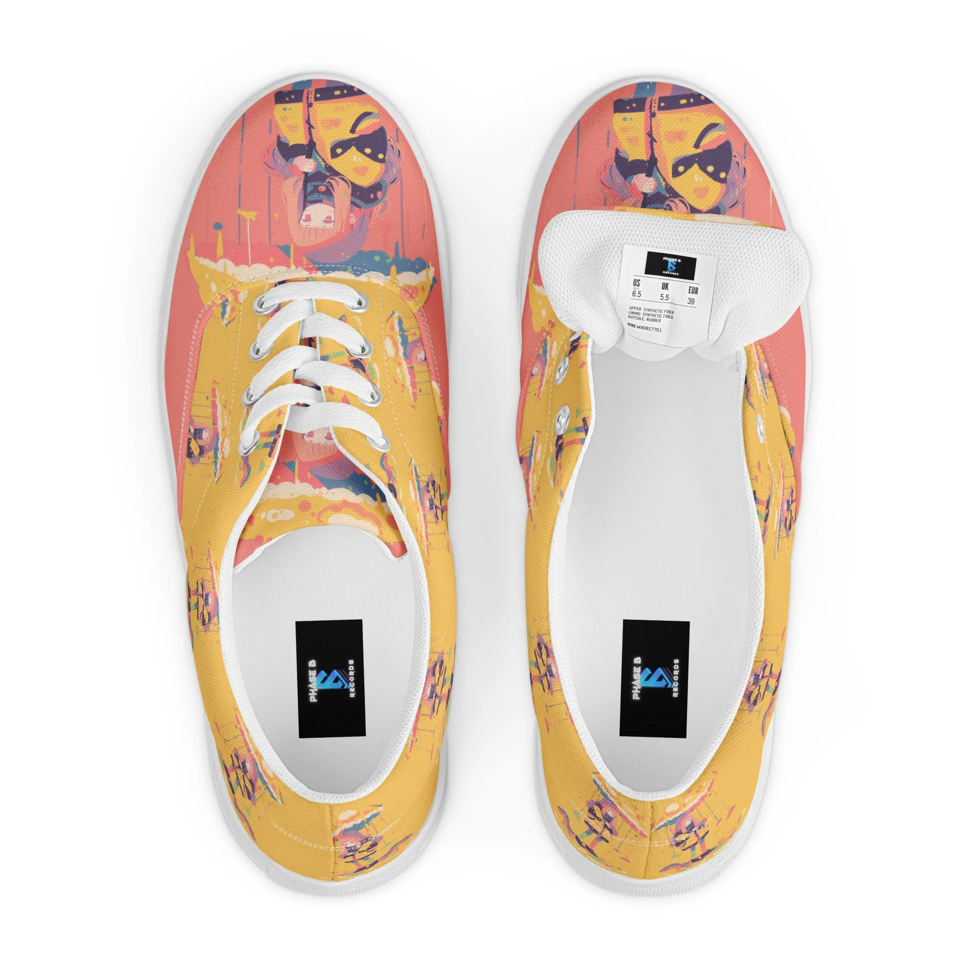 Anime Rain Girl Women’s lace-up canvas shoes