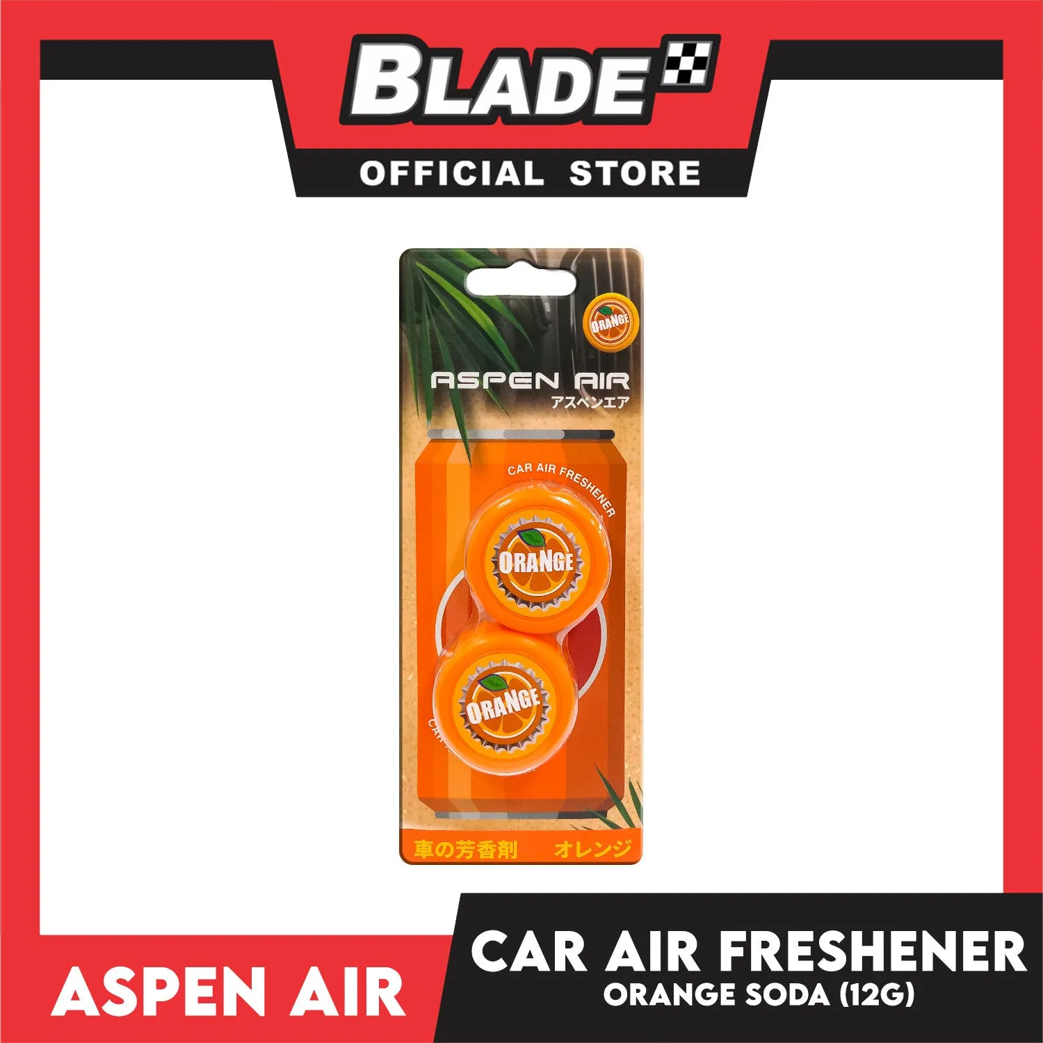 Aspen Air Car Air Freshener (Orange) Long Lasting Fragrance