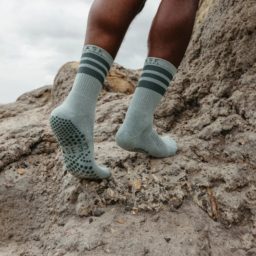 BASE 33 Crew Grip Socks - Real Grip Socks For Men