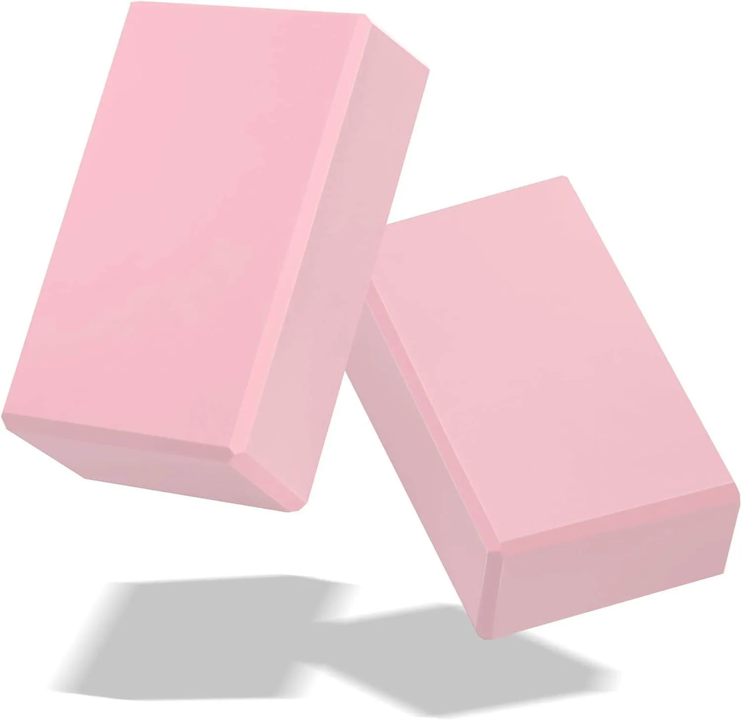 Biguphate Yoga Blocks 2 Pack, EVA Foam Yoga Block Supportive Latex-Free, Non-Slip Exercise Blocks, Yoga Accessories for Pilates, Meditation, Balance, Stretching and Deep Poses