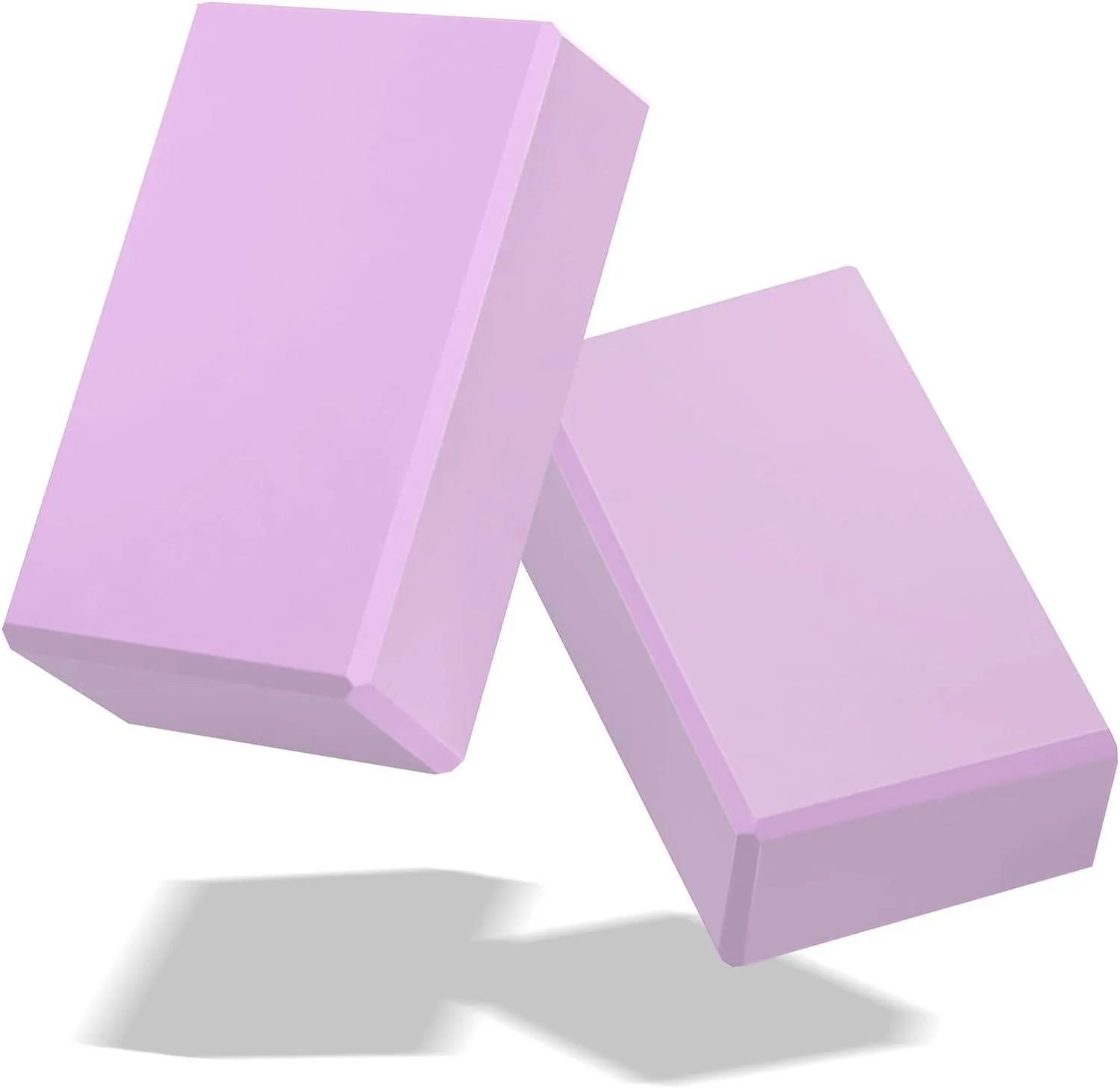 Biguphate Yoga Blocks 2 Pack, EVA Foam Yoga Block Supportive Latex-Free, Non-Slip Exercise Blocks, Yoga Accessories for Pilates, Meditation, Balance, Stretching and Deep Poses