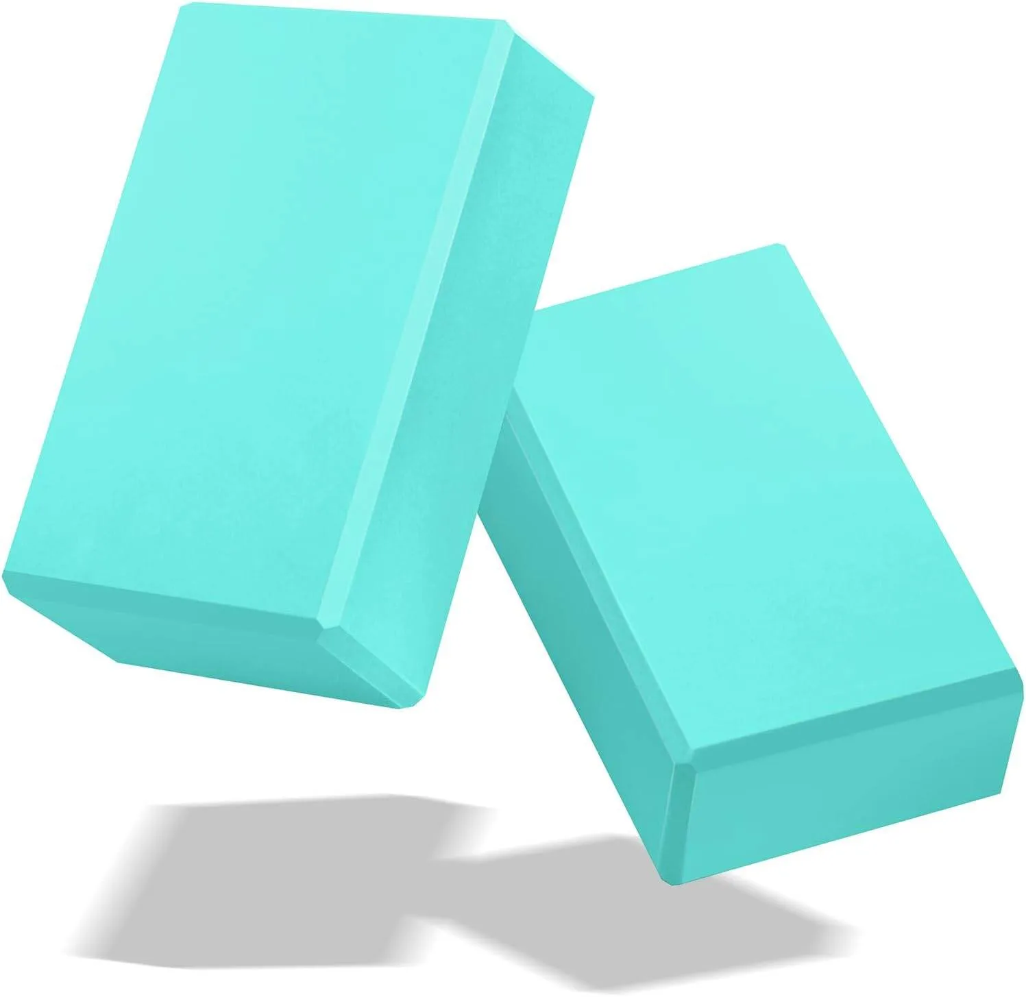 Biguphate Yoga Blocks 2 Pack, EVA Foam Yoga Block Supportive Latex-Free, Non-Slip Exercise Blocks, Yoga Accessories for Pilates, Meditation, Balance, Stretching and Deep Poses