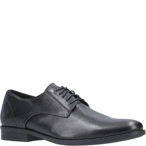 Black Oscar Clean Toe Lace-Up Shoes