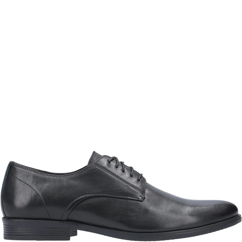Black Oscar Clean Toe Lace-Up Shoes
