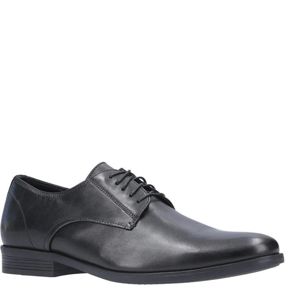 Black Oscar Clean Toe Lace-Up Shoes