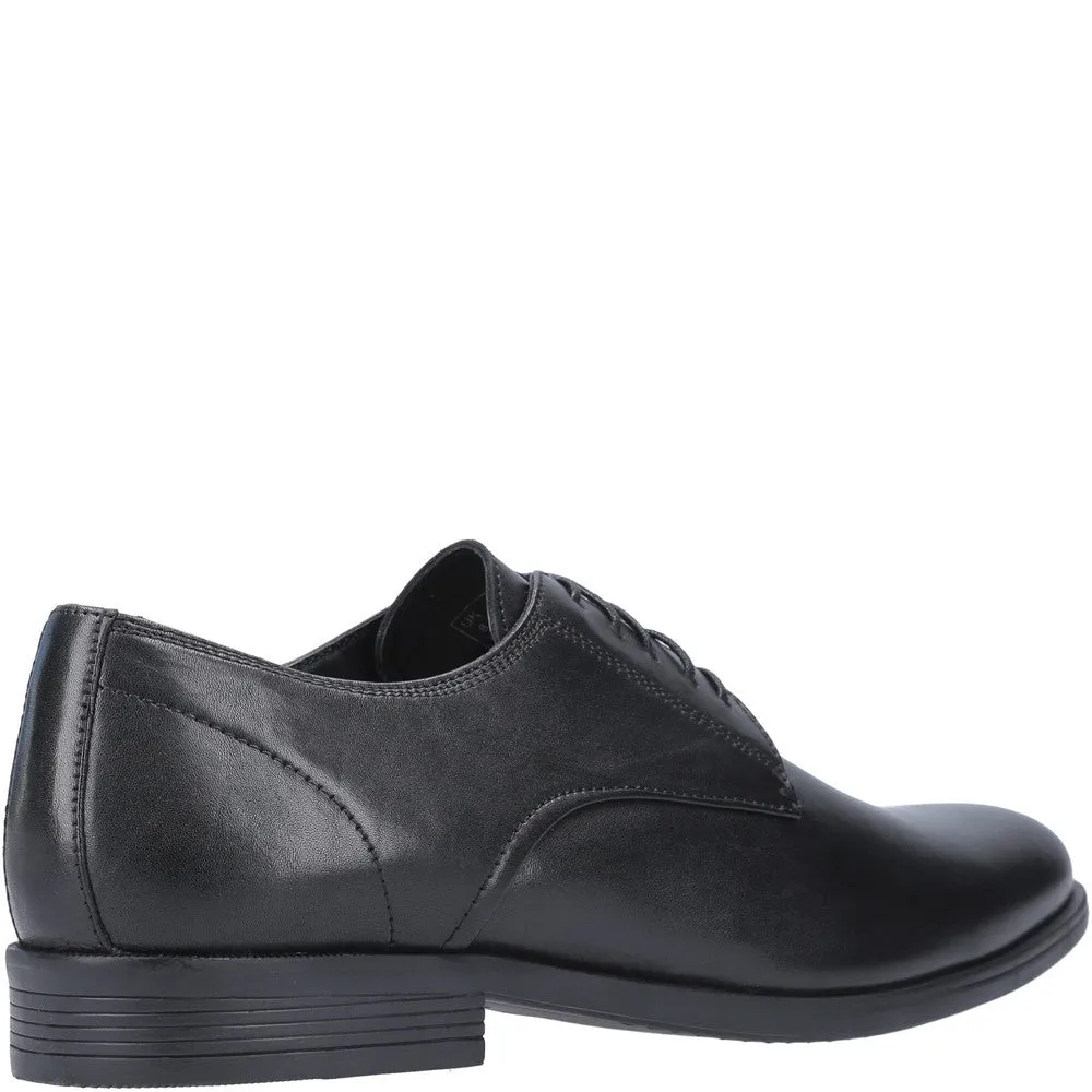 Black Oscar Clean Toe Lace-Up Shoes