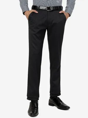 Black Solid Slim Fit Club Wear Trouser | JB Studio