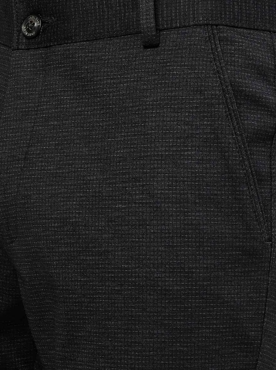 Black Solid Slim Fit Club Wear Trouser | JB Studio
