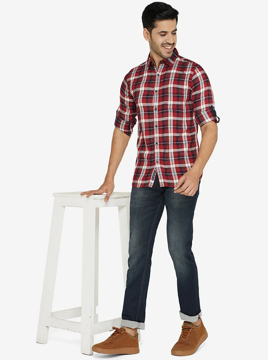 Blue Washed Narrow Fit Jeans | Greenfibre