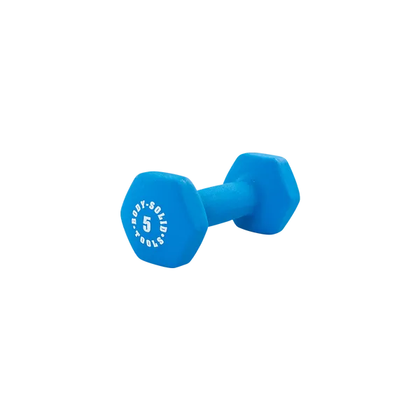 Bodysolid Blue 5lb Neoprene Dumbbell