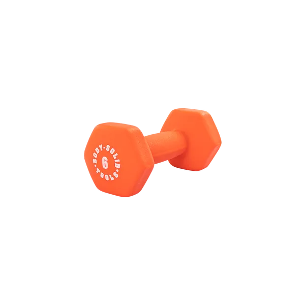 Bodysolid Red 6lb Neoprene Dumbbell