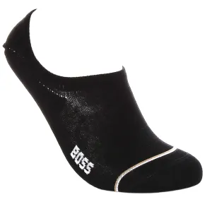 Boss 2 Pair  Shoe Sock Side Logo In Black