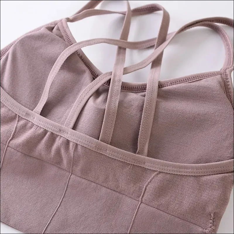 Breathable sports bra anti-sweat fitness top seamless yoga bra shockproof crop top women push up