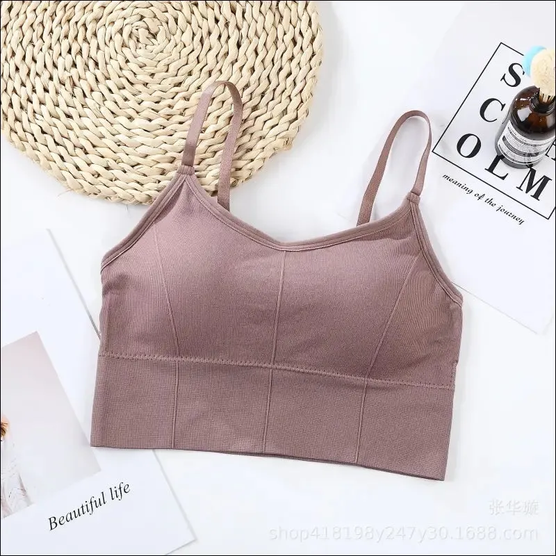 Breathable sports bra anti-sweat fitness top seamless yoga bra shockproof crop top women push up