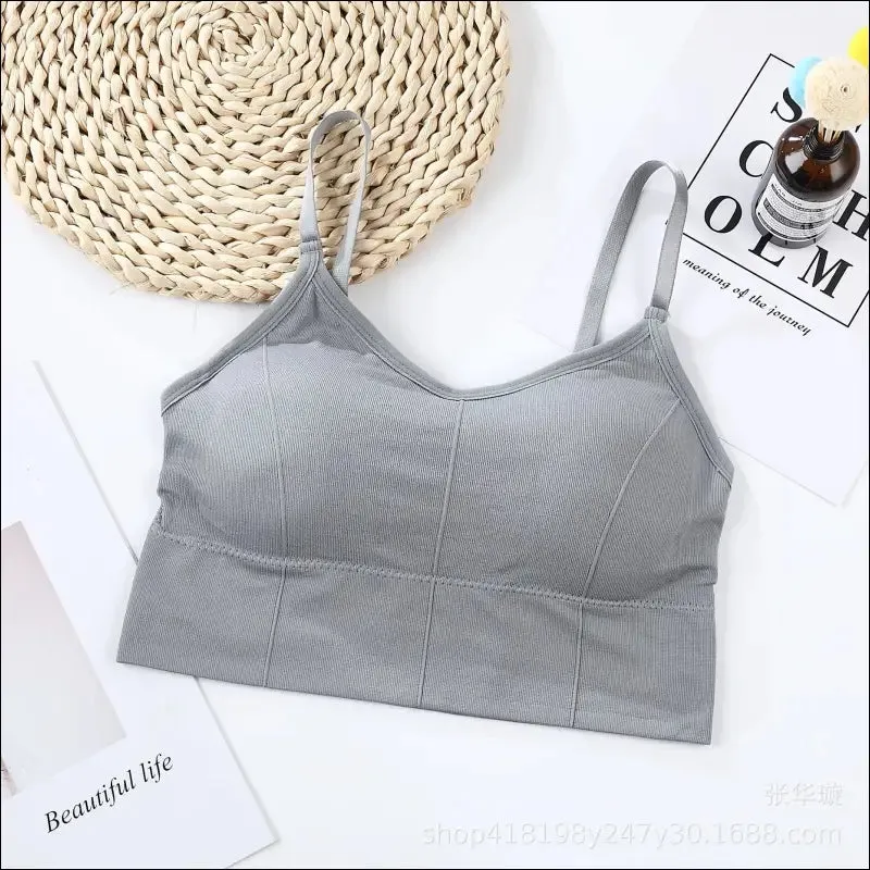 Breathable sports bra anti-sweat fitness top seamless yoga bra shockproof crop top women push up