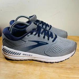 Brooks Beast 20 Mens Size‎ 8.5 W 10 Shoes Gray Blue Athletic Running Sneakers