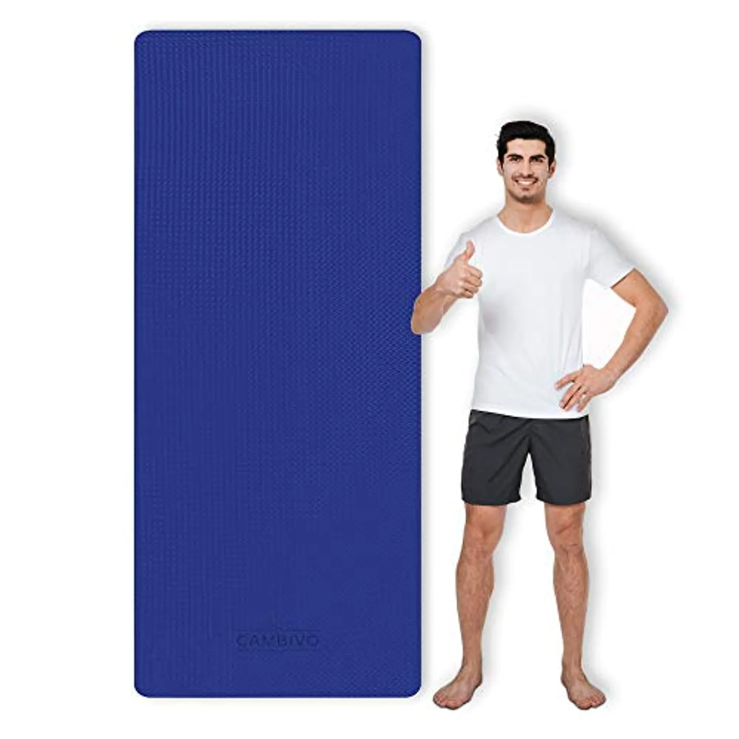 CAMBIVO Yoga Mat for Men and Women, Extra Long and Wide (84'' x 32'' x 1/4 inch) TPE Workout Mat, Large Exercise Fitness Mat for Yoga, Pilates, Workout, Non Slip