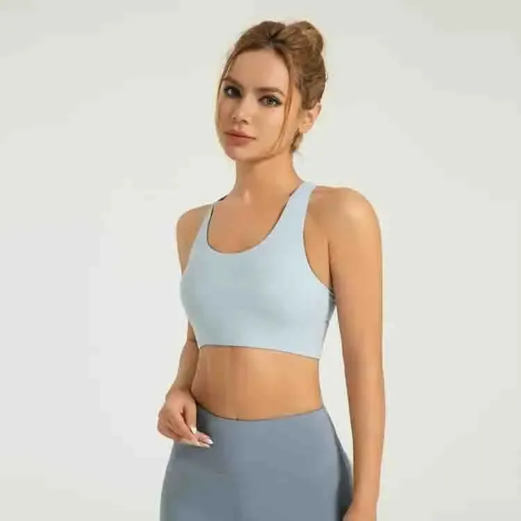 Casual Crop Top Enhanced Support Quick Dry Fitness Yoga Running Push Ups Shock Absorption Sports Bra for women