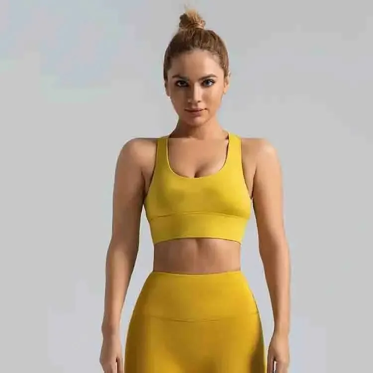 Casual Crop Top Enhanced Support Quick Dry Fitness Yoga Running Push Ups Shock Absorption Sports Bra for women