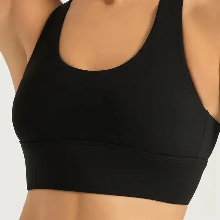 Casual Crop Top Enhanced Support Quick Dry Fitness Yoga Running Push Ups Shock Absorption Sports Bra for women
