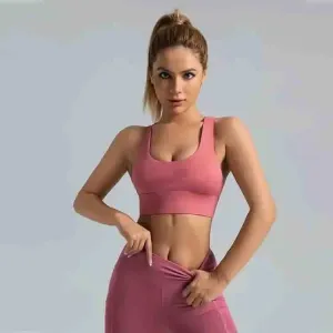 Casual Crop Top Enhanced Support Quick Dry Fitness Yoga Running Push Ups Shock Absorption Sports Bra for women