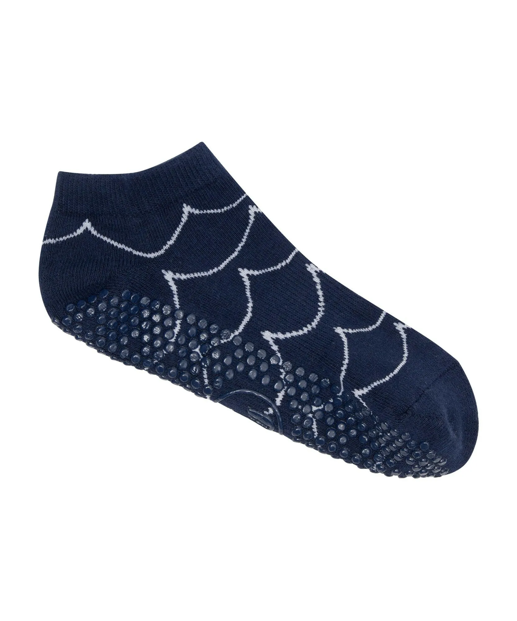 Classic Low Rise Grip Socks - Scallop Navy