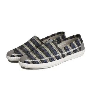 Cloth Shoes Linen Striped Canvas Men's Shoes With Breathable Pedal
