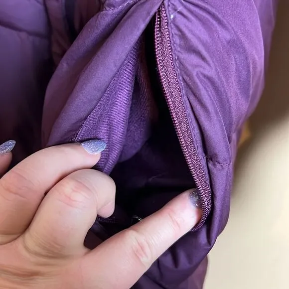 COLUMBIA PURPLE WOMEN’S PEAK TO PARK MID INSULATED FAUX FUR HOOD PUFFER COAT XS