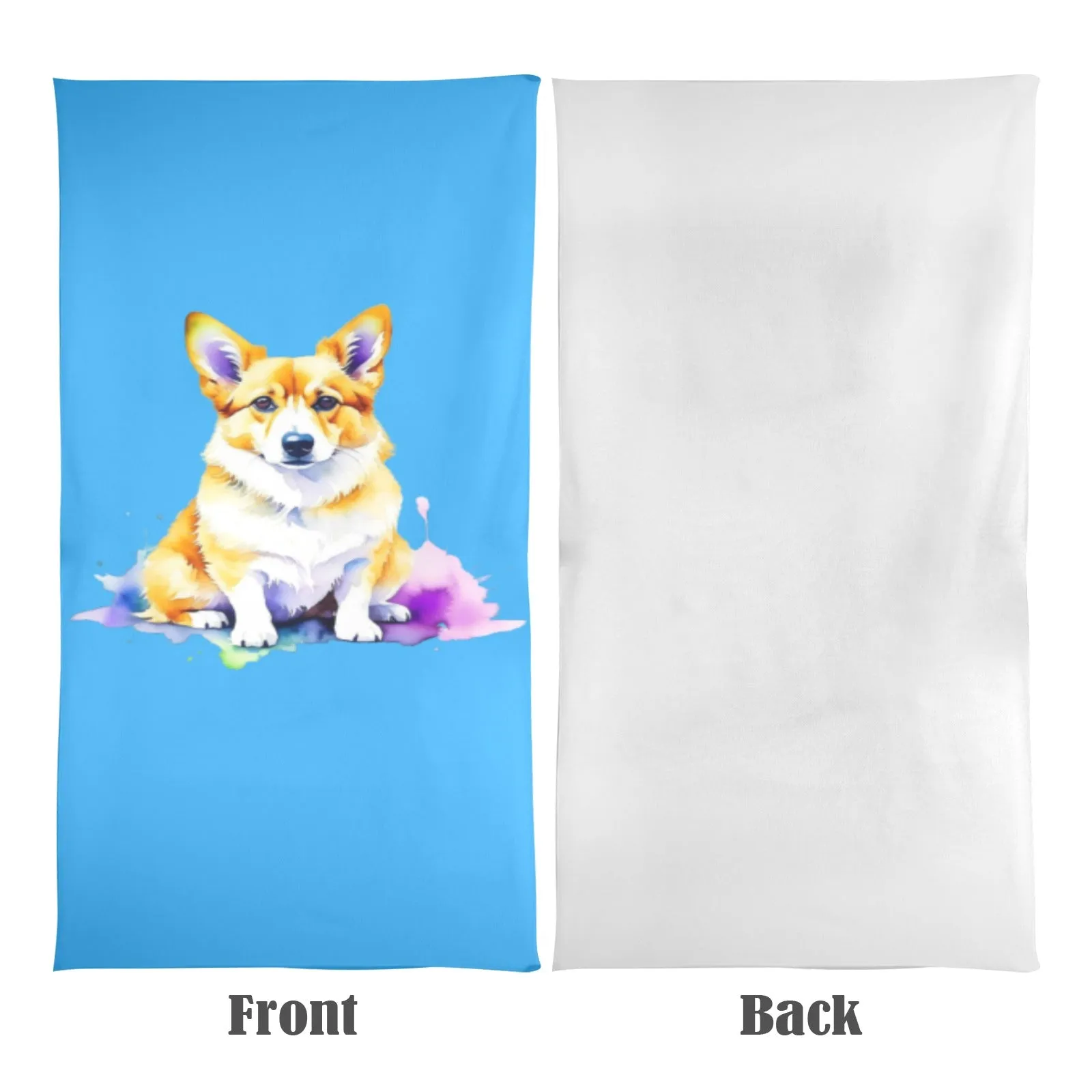 Corgi Beach Towel - Watercolor